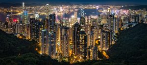 Hong Kong night city