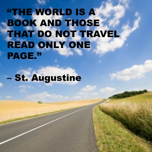 the world is a book and those that do not travel read only one page