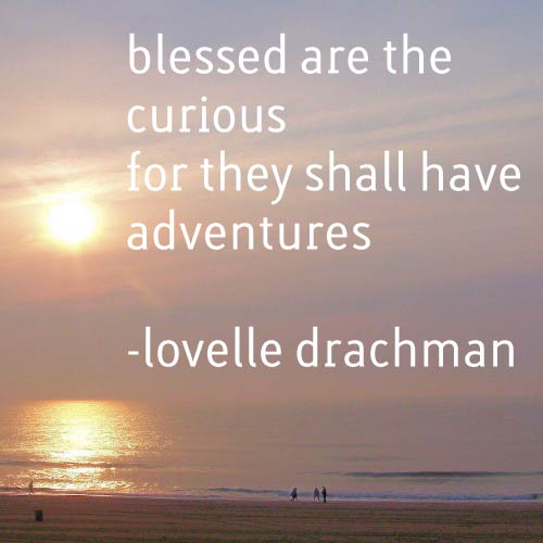 blessed are the curious for they shall have adventures